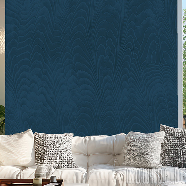 wandbelag damast blau vliestapete