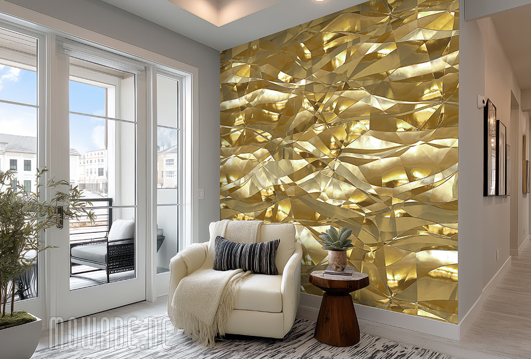 wohnzimmer-tapete gelb knitter-optik