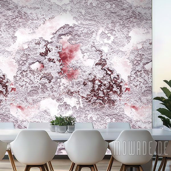 moderne tapete weiss rot