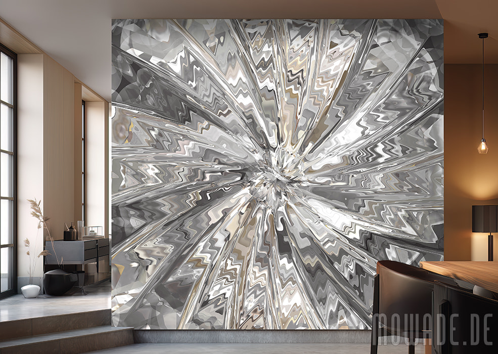 wohnzimmer tapete grau sand dynamisch